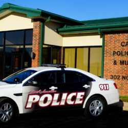 carl junction police cruiser in front of police department building